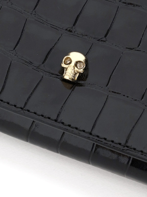 Alexander Mcqueen Skull Embossed Clutch Bag