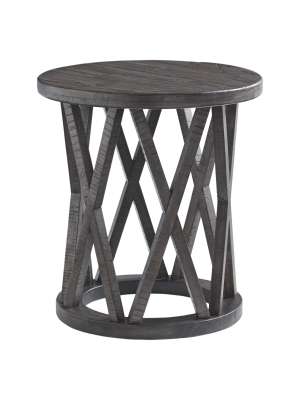 Sharzane Round End Table Taupe - Signature Design By Ashley