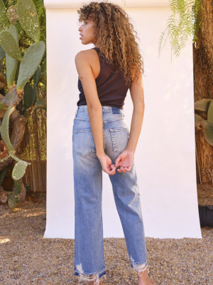 AMO Denim Sophie Crop offers - Runaway Destroy size 26 New without tags $308