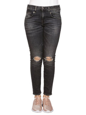 R13 Distressed Skinny Leg Jeans