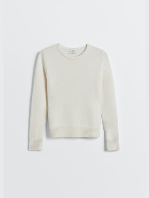 Classic Crew Neck In Cashmere - Ivory