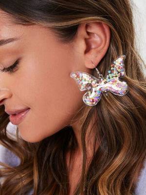 Confetti Butterfly Drop Earrings