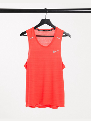 Nike Running Miler Tank In Pink