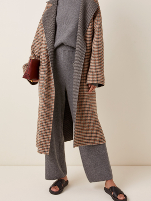 Alamo Oversized Reversible Checked Wool-blend Coat