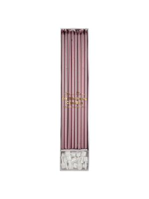 Metallic Pink Long Candles