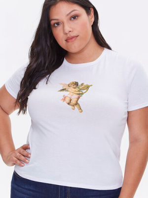 Plus Size Angel Graphic Tee