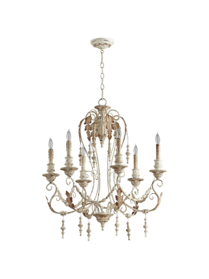 Lolina Six Light Chandelier In Persian White