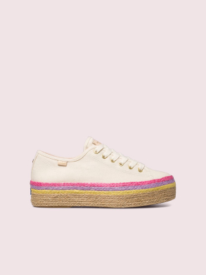 Keds X Kate Spade New York Neon Raffia Platform Sneakers