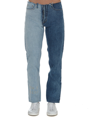 Maison Margiela Two-tone Straight Leg Jeans