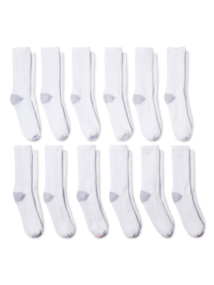 Hanes Women's Extended Size Cushioned 10pk Crew Socks 8-12