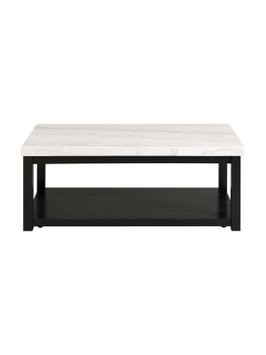 Evie Marble Rectangle Coffee Table White - Picket House Furnishings