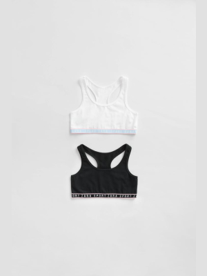 Two-pack Of Sporty-trim Bralettes