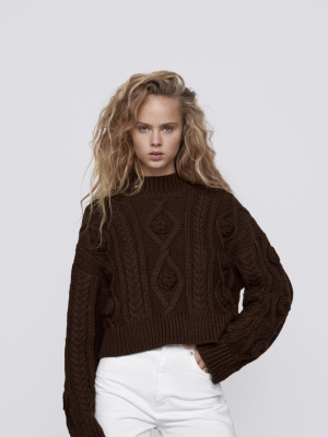 Woven Knit Sweater