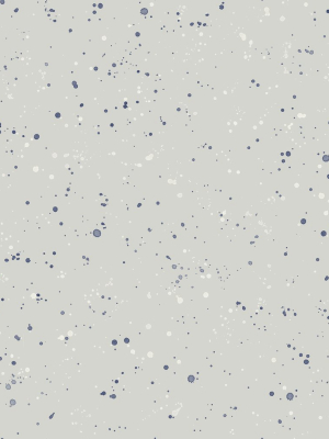 Paint Splatter Wallpaper In Grey And Midnight Blue From The Day Dreamers Collection By Seabrook Wallcoverings