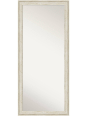 29" X 65" Regal Framed Full Length Floor/leaner Mirror Birch Cream - Amanti Art