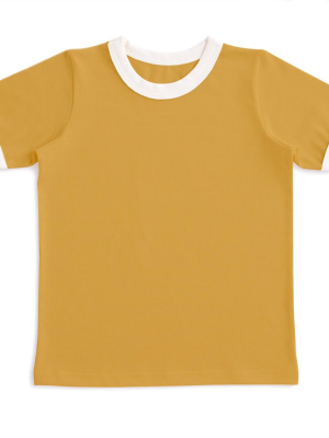 Ringer Tee - Solid Ochre