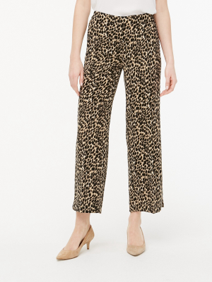 Leopard Wide-leg Cropped Jamie Pant