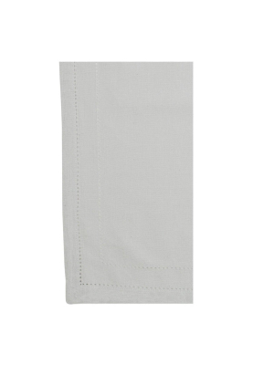 Vietri Cotone Linens Napkins With Double Stitching - Gray - Set Of 4