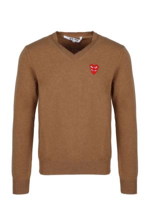 Comme Des Garçons Play V-neck Knit Jumper