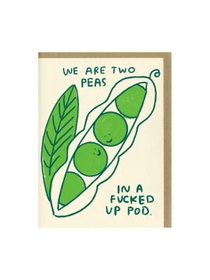 Two Peas In A Pod Greeting Card