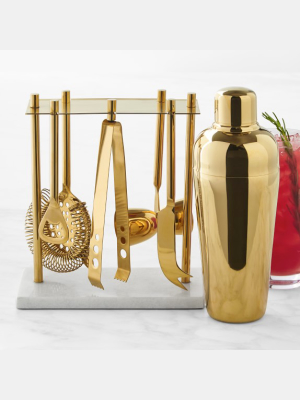 Gold Bar Tools Set With Cocktail Shaker