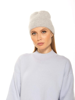 Rebecca Soft Beanie With Faux Pearls