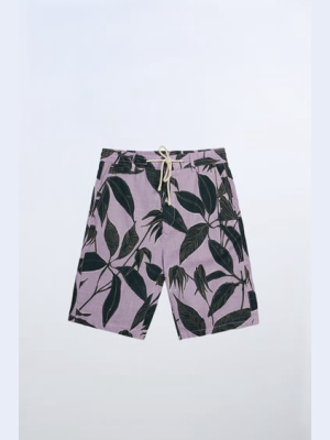 Leaf Print Shorts