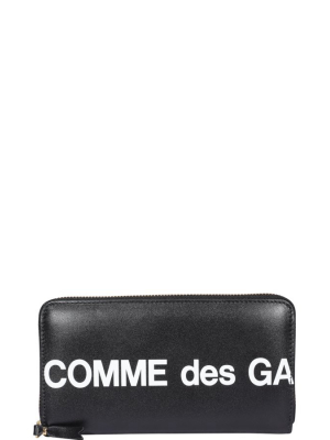 Comme Des Garçons Wallet Huge Logo Print Wallet