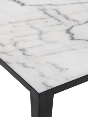 Mink Coffee Table, White/black Base