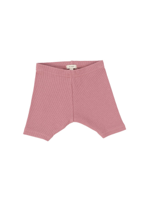 Lil Legs Ribbed Shorts - Blush