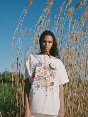 Cosmic Floral T-shirt Dress