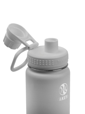 Takeya 18oz Actives Insulated Stainless Steel Water Bottle With Spout Lid - Pebble