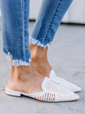 Get A Move On White Mule Flats