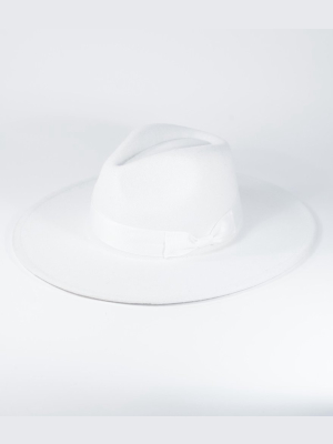 White Panama Wide Brim Hat