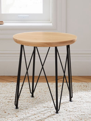 Holler Design Lunar Stool & Side Table - Black Ash