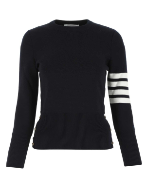 Thom Browne 4-bar Crewneck Knit Sweater