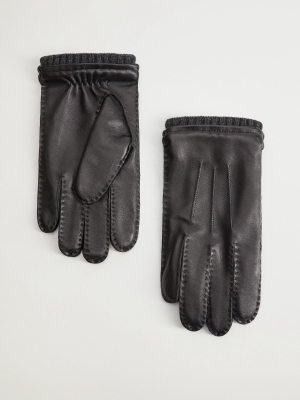 Combined Leather Glove