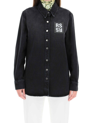 Raf Simons Logo Patch Denim Shirt