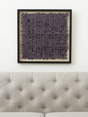 Grey Woven Paper Wall Art