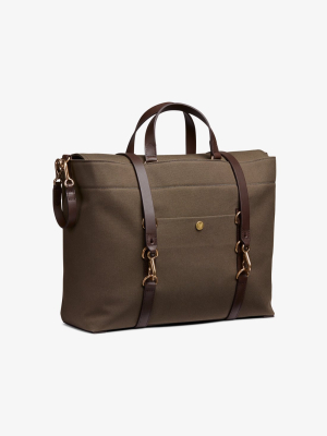 Mismo M/s Satchel - Army/dark Brown - Autumn