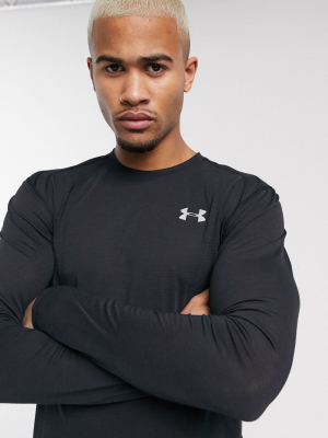 Under Armour Running Streaker 2.0 Long Sleeve Top In Black