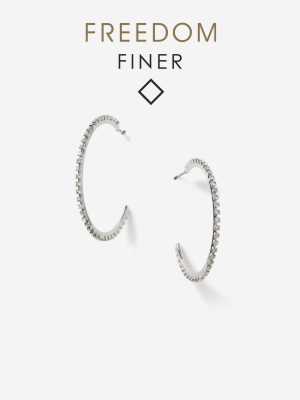 **freedom Finer Cupchain Hoop Earrings