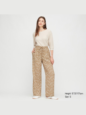 Women Drape Straight Pants