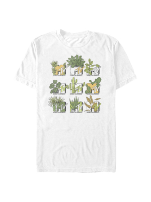 Men's Mtv Vegetation Grid Logo T-shirt