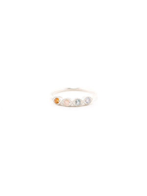 Earth Fire Wind Water Ring: Sterling Silver