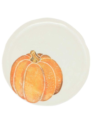 Vietri Pumpkins Salad Plate - Orange Small Pumpkin