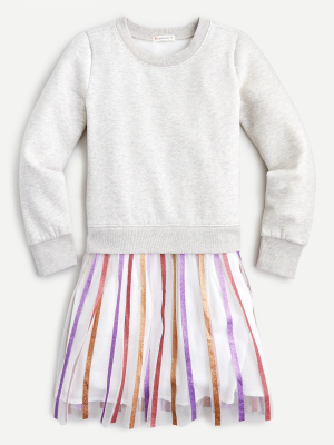 Girls' Mixy Dress In Glitter Stripe