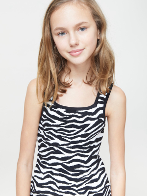 Milly Minis Abstract Zebra Fit And Flare  Dress