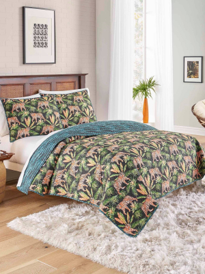 Vue Bengali Tiger Reversible Quilt & Sham Set