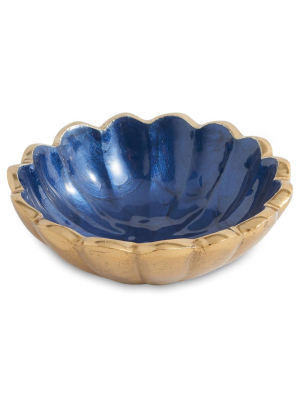 Julia Knight Peony 4" Petite Bowl In Gold Sapphire